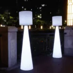 Dipa LED Floor Lamp — Sleek Plastic Column with Color-Changing Glow - Image 4