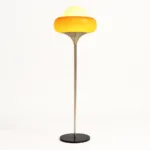 Crostata Floor Lamp — Vintage Mid-Century Glass & Metal Design - Image 2