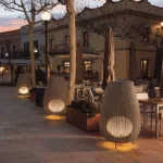 Candice Outdoor Floor Lamp — Hand-Woven Rattan Lantern with Ambient LED Glow - Image 4