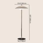 Oriel Floor Lamp — Slim Metal Frame with Wide Conical Shade - Image 5