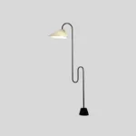 Malti Floor Lamp — Curved Silhouette with Cloth Shade & LED - Image 19
