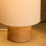 Svetlina Floor Lamp Sculptural Wood Base & Fabric Shade - Image 6