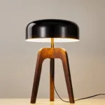 Acer Floor Lamp — Wood Tripod Base with Sleek Acrylic Shade