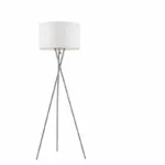 Leora Floor Lamp — Slim Iron Frame with Fabric Shade
