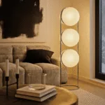 Rasu Floor Lamp — Tiered Sphere Design with Ambient Glow
