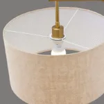 Saiga Floor Lamp — Sleek Iron Frame with Fabric Drum Shade - Image 8