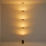 Keilana Floor‑to‑Ceiling Lamp — Conical Shades with Marble Counterweight - Image 2