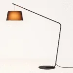 Gamela Floor Lamp — Sleek Cantilever LED with Black Fabric Shade - Image 2