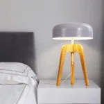 Acer Floor Lamp — Wood Tripod Base with Sleek Acrylic Shade - Image 6