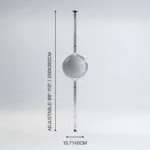 Zuru Floor‑to‑Ceiling Lamp — Sculptural Acrylic Orb & Metal Rod Design - Image 9