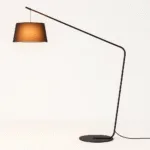 Gamela Floor Lamp — Sleek Cantilever LED with Black Fabric Shade - Image 10