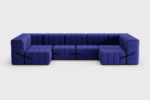 Curt Set 15 Modular Lounge — “Jet” Fabric Large Landscape Sofa - Image 3