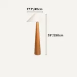 Holza Floor Lamp — Sculptural Wood Base with Textured Shade - Image 7