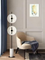 Quovex Floor Lamp — Sculptural Marble & Resin LED Statement Piece - Image 5