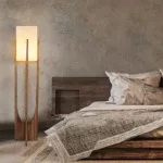 Zenic Floor Lamp — Organic Wood Frame with Fabric Shade - Image 6