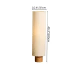 Svetlina Floor Lamp Sculptural Wood Base & Fabric Shade - Image 7