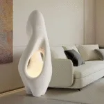 Izbu Floor Lamp — Sculptural Polystyrene Ambient Light - Image 5