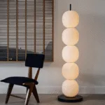 Beaded Floor Lamp — Hand‑Blown Glass Bead Shades with Marble Base - Image 4