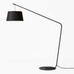 Gamela Floor Lamp — Sleek Cantilever LED with Black Fabric Shade - Image 3