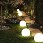 Globule Floor Lamp — Color-Changing LED Sphere in Weatherproof Polymer - Image 4