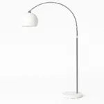 Bernie Floor Lamp — Mid-Century Arc with Dome Glass Shade & Marble Base - Image 3
