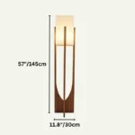 Zenic Floor Lamp — Organic Wood Frame with Fabric Shade - Image 16