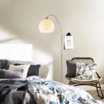 Bernie Floor Lamp — Mid-Century Arc with Dome Glass Shade & Marble Base - Image 5