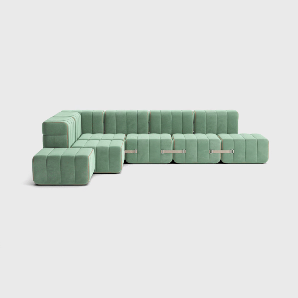 Curt Set 12 Modular Sectional — “Barcelona” Velvet Comfort - Image 2