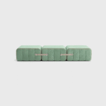Curt 3-Module Modular Seating — “Barcelona” Velvet Fabric Trio - Image 5