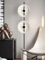 Quovex Floor Lamp — Sculptural Marble & Resin LED Statement Piece - Image 7