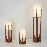 Zenic Floor Lamp — Organic Wood Frame with Fabric Shade - Image 10