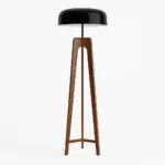 Acer Floor Lamp — Wood Tripod Base with Sleek Acrylic Shade - Image 3