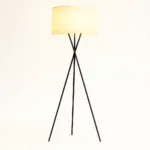 Leora Floor Lamp — Slim Iron Frame with Fabric Shade - Image 14