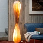 Modern Twist Floor Lamp — Sculptural Spiral LED Accent Light - Image 9