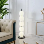 Beaded Floor Lamp — Hand‑Blown Glass Bead Shades with Marble Base - Image 6