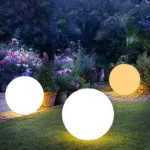 Globule Floor Lamp — Color-Changing LED Sphere in Weatherproof Polymer - Image 7