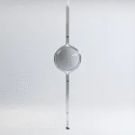Zuru Floor‑to‑Ceiling Lamp — Sculptural Acrylic Orb & Metal Rod Design