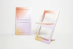 Fläpps Folding Chair — “Sunrise” Birch & Stainless Steel Art Chair