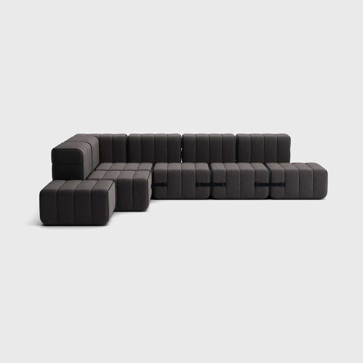 Curt Set 12 Modular Sofa — “Jet” Fabric Sectional (12-Module) - Image 1