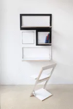 Fläpps Folding Chair — White Birch Wood & Metal Design - Image 3