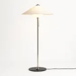 Oriel Floor Lamp — Slim Metal Frame with Wide Conical Shade - Image 2