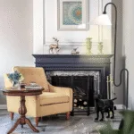 Malti Floor Lamp — Curved Silhouette with Cloth Shade & LED - Image 8