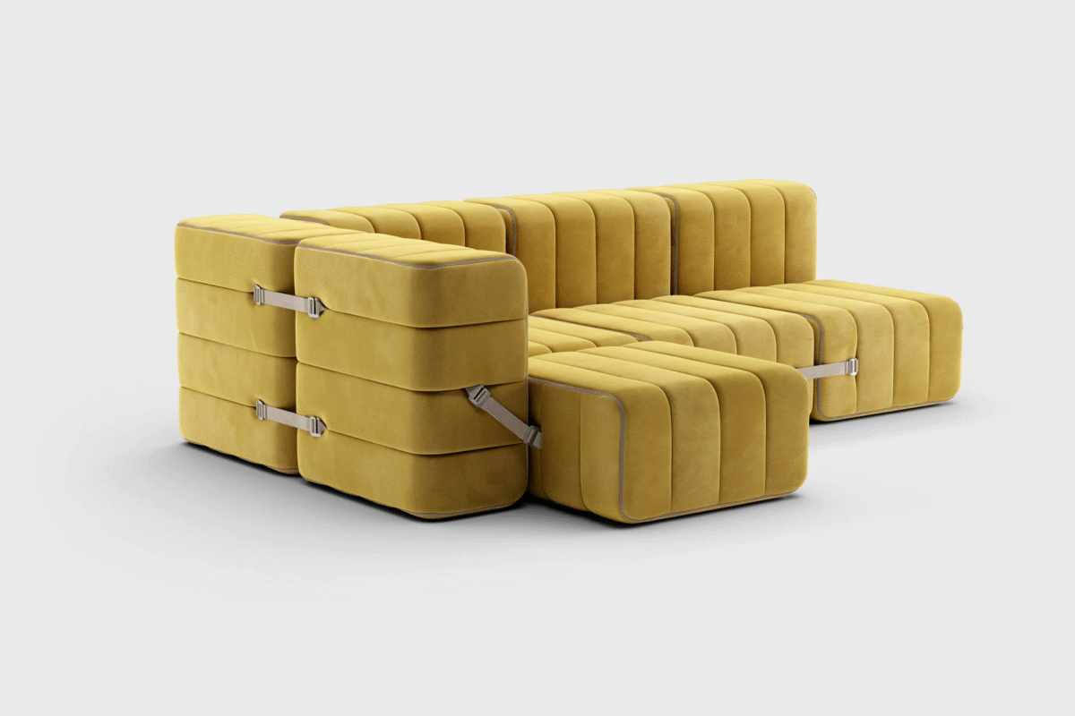 Curt Set 9 Modular Sofa — “Barcelona” Velvet 9-Module Family Lounge - Image 8