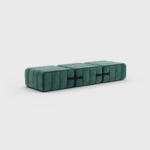 Curt 3-Module Modular Seating — “Barcelona” Velvet Fabric Trio - Image 6