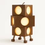 Akwida Floor Lamp — Sculptural Cherry Wood & LED Lighting - Image 2