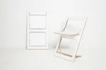 Fläpps Folding Chair — White Birch Wood & Metal Design