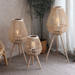 Akio Floor Lantern — Premium Wood Lantern in Multiple Sizes - Image 2