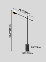Lorvex Floor Lamp — Adjustable Arm with Terrazzo Base & LED Disc Shade - Image 8