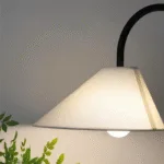 Malti Floor Lamp — Curved Silhouette with Cloth Shade & LED - Image 18