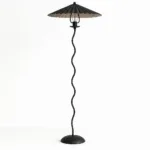 Squiggle Floor Lamp — Playful Wavy Stem with Empire Shade - Image 3